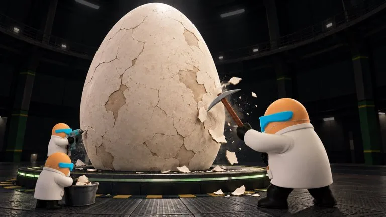 Official Roblox thumbnail for Crack the Egg by egg shell games